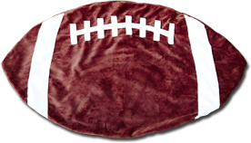 Maroon and White Football Baby Blanket