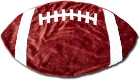Red and White Football Baby Blanket