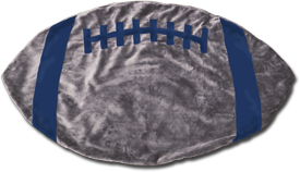 Silver and Blue Football Baby Blanket