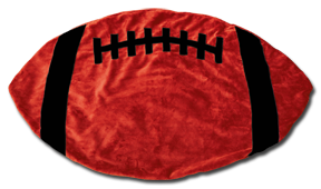 Red and Black Football Baby Blanket